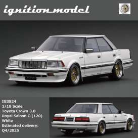 Toyota  - Crown 3.0 Royal Saloon G (120) white - 1:18 - Ignition - IG3824 - IG3824 | Toms Modelautos