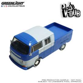 Volkswagen  - Type 2  Crew Cab Pickup blue - 1:64 - GreenLight - 36130C - gl36130C | Toms Modelautos