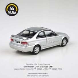 Honda  - Civic EM1 1999 silver - 1:64 - Para64 - PA-65626 - pa65626Rhd | Toms Modelautos