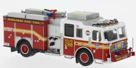 Seagrave  - Attacher 2013 red/white/yellow - 1:87 - Brekina - PCX870845 - PCX870845 | Toms Modelautos