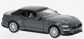 Ford Mustang - VI Cabriolet 2020 dark grey - 1:87 - Brekina - PCX870567 - PCX870567 | Toms Modelautos