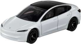 Tesla  - Model 3 white - 1:64 - Tomica - 098 - to098 | Toms Modelautos