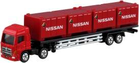 Hino  - Profile Trailer red - Tomica - 144 - to144 | Toms Modelautos