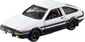 Toyota  - AE86 Toreno white/black - Tomica - 001 - tounlim01 | Toms Modelautos