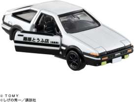 Toyota  - AE86 Toreno white/black - Tomica - 001 - tounlim01 | Toms Modelautos