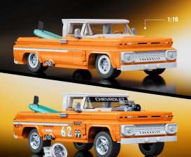Chevrolet  - Pickup 1962 orange - 1:16 - Hotwheels Brick Shop - JFT20 - hwbsJFT20 | Toms Modelautos
