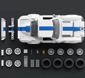 Chevrolet  - Corvette blue/white - 1:16 - Hotwheels Brick Shop - JGR31 - hwbsJGR31 | Toms Modelautos