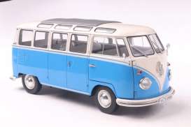 Volkswagen  - Samba 1962 blue/white - 1:18 - Solido - 1813401 - soli1813401 | Toms Modelautos