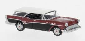 Buick  - Century Caballero 1957 red/black - 1:87 - Brekina - BRE18178 - brek18178 | Toms Modelautos