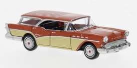 Buick  - Century Caballero 1957 orange/beige - 1:87 - Brekina - BRE18179 - brek18179 | Toms Modelautos