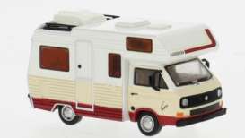 Volkswagen  - T3 Camper 1983 white/beige/red - 1:87 - Brekina - BRE33975 - brek33975 | Toms Modelautos