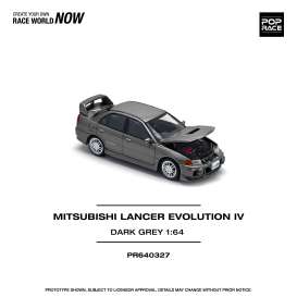 Mitsubishi  - Lancer Evolution IV dark grey - 1:64 - Pop Race Limited - PR640327 - PR640327 | Toms Modelautos