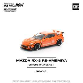 Mazda  - RX8 chrome orange - 1:64 - Pop Race Limited - PR640281 - PR640281 | Toms Modelautos