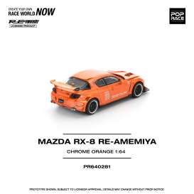 Mazda  - RX8 chrome orange - 1:64 - Pop Race Limited - PR640281 - PR640281 | Toms Modelautos