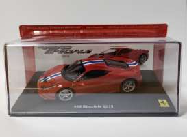 Ferrari  - 458 Speciale 2013 red/white/blue - 1:43 - Magazine Models - LB8ALA0010 - magfer458 | Toms Modelautos