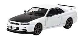 Nissan  - Skyline GT-R VspecII N1 (BNR3 2000 white/black - 1:43 - Carnel - CN430001 - CN430001 | Toms Modelautos
