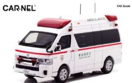 Toyota  - Himedic 2022 white/red - 1:43 - Carnel - CN432206 - CN432206 | Toms Modelautos