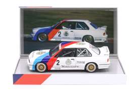BMW  - M3 (E30) 1987 white/red/blue - 1:18 - Werk83 - W18038001C - W18038001C | Toms Modelautos