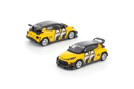 Toyota  - Yaris yellow/black - 1:64 - Pop Race Limited - PRE017 - PRE017 | Toms Modelautos