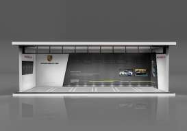 diorama Accessoires - Porsche with light  various - 1:64 - Black Box Diorama - MO914007 - MO914007 | Toms Modelautos