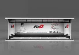 diorama Accessoires - Initial D white/red - 1:64 - Black Box Diorama - MO914009 - MO914009 | Toms Modelautos