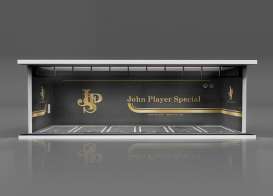 diorama Accessoires - JPS with light black/gold - 1:64 - Black Box Diorama - MO914016 - MO914016 | Toms Modelautos