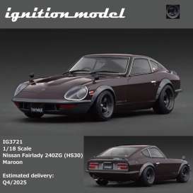 Nissan  - Fairlady 240ZG (HS30)  maroon - 1:18 - Ignition - IG3721 - IG3721 | Toms Modelautos