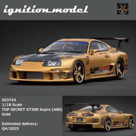 Toyota  - GT300 Supra (A80) gold - 1:18 - Ignition - IG3743 - IG3743 | Toms Modelautos