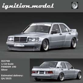 Mercedes Benz  - 190 silver - 1:18 - Ignition - IG3768 - IG3768 | Toms Modelautos