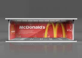 diorama Accessoires - McDonalds red/yellow - 1:64 - Black Box Diorama - MO914041 - MO914041 | Toms Modelautos