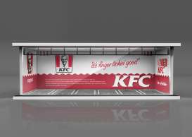 diorama Accessoires - KFC red/white - 1:64 - Black Box Diorama - MO914042 - MO914042 | Toms Modelautos