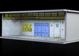 diorama Accessoires - C-workshop  blue/white/yellow - 1:64 - Black Box Diorama - MO914055 - MO914055 | Toms Modelautos