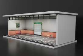 diorama Accessoires - Parking lot green/red - 1:64 - Black Box Diorama - MO914085 - MO914085 | Toms Modelautos