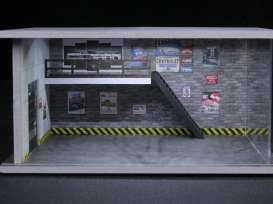 diorama Accessoires - B-workshop with light various - 1:64 - Black Box Diorama - MO916003 - MO916003 | Toms Modelautos