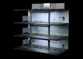diorama Accessoires - 3 story parking building various - 1:64 - Black Box Diorama - MO922003 - MO922003 | Toms Modelautos