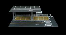 diorama Accessoires - B-building scene grey/brown - 1:64 - Black Box Diorama - MO923002 - MO923002 | Toms Modelautos