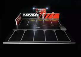 diorama Accessoires - Advin parking lot red/black - 1:64 - Black Box Diorama - MO925005 - MO925005 | Toms Modelautos