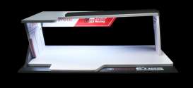 diorama Accessoires - Toyota booth with light white/red/black - 1:64 - Black Box Diorama - MO925206 - MO925206 | Toms Modelautos