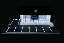 diorama Accessoires - Lamborghini showroom white/black - 1:64 - Black Box Diorama - MO936001 - MO936001 | Toms Modelautos