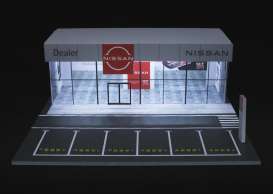 diorama Accessoires - Nissan showroom white/black/red - 1:64 - Black Box Diorama - MO936003 - MO936003 | Toms Modelautos