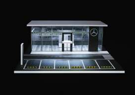 diorama Accessoires - Mercedes-Benz showroom white/black/red - 1:64 - Black Box Diorama - MO936004 - MO936004 | Toms Modelautos