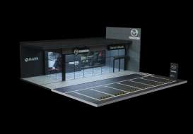 diorama Accessoires - Mazda show room with lig white/black - 1:64 - Black Box Diorama - MO936010 - MO936010 | Toms Modelautos