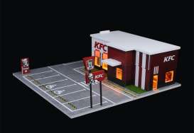 diorama Accessoires - KFC parking lot white/red - 1:64 - Black Box Diorama - MO936201 - MO936201 | Toms Modelautos