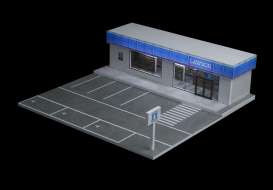 diorama Accessoires - Lawson parking lot with ligh grey/blue - 1:64 - Black Box Diorama - MO936205 - MO936205 | Toms Modelautos