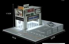 diorama Accessoires - Workshop with light various - 1:64 - Black Box Diorama - MO936401 - MO936401 | Toms Modelautos