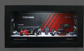 diorama Car Garage - ADVAN garage  red/black - 1:64 - Black Box Diorama - MO941301 - MO941301 | Toms Modelautos