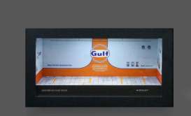diorama Car Garage - Gulf garage blue/orange - 1:64 - Black Box Diorama - MO941309 - MO941309 | Toms Modelautos