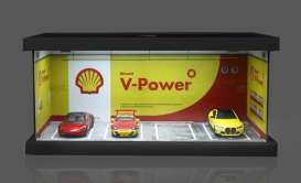 diorama Accessoires - Shell parking lot yellow/red - 1:64 - Black Box Diorama - MO960101 - MO960101 | Toms Modelautos