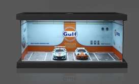 diorama Accessoires - Gulf parking lot orange/blue - 1:64 - Black Box Diorama - MO960104 - MO960104 | Toms Modelautos