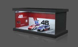 diorama Accessoires - BRE  parking lot red/white/blue - 1:64 - Black Box Diorama - MO960109 - MO960109 | Toms Modelautos